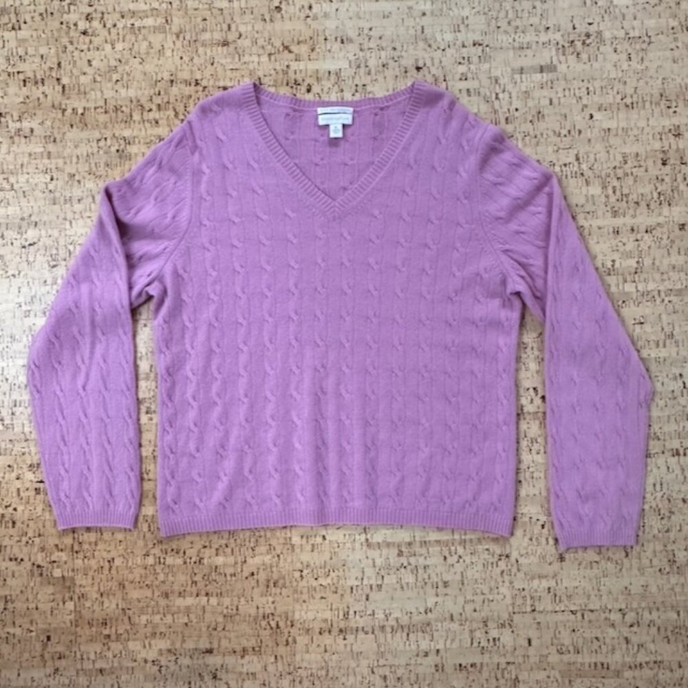 Cashmere Sweater V-neck XL